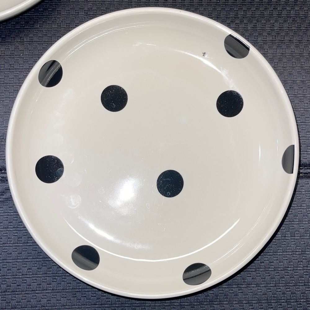 kate spade Salad plate Black Deco Dot Spaghetti Bowl Lenox Polka Replacement